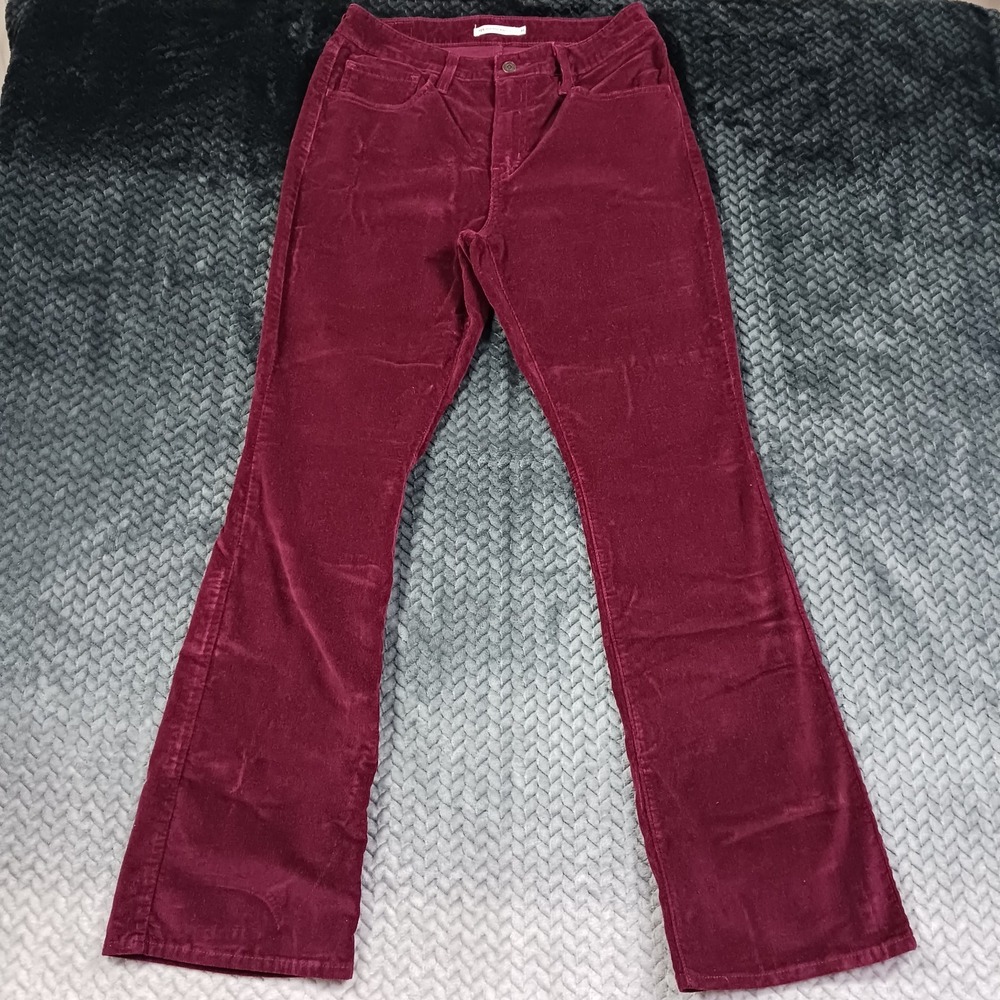 Levi's 725 Pant Women's 31x32 Red Cotton Corduroy Chino Bootcut Preppy Stretch